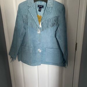 Brushed leather jacket